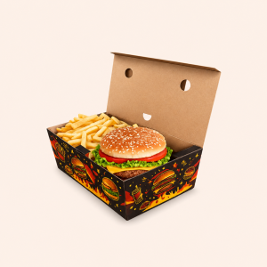 Burger and Fries Combo Box